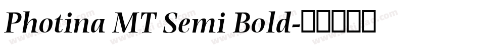 Photina MT Semi Bold字体转换